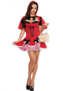 Red French Maid Dress Costume