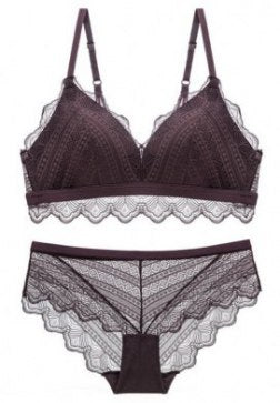 Floral Lace Push Up Bra and Panty Set
