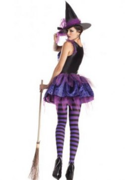 Purple Witch Striking Costume