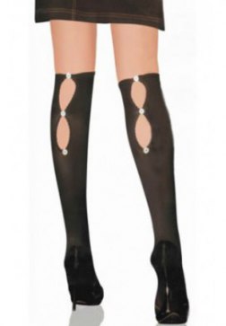 Buttons Back Over Knee Stockings