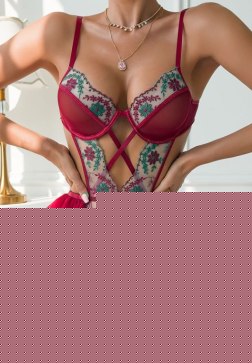 Floral Delight Lace Teddy