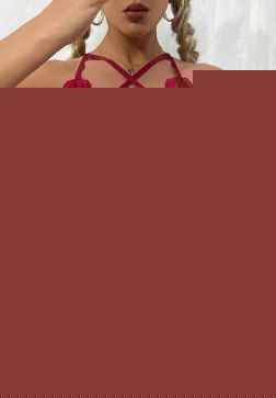 Tracing Lace Crotchless Teddy