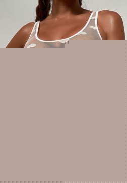 Sheer Heart Print Bralette and High-Waisted Panty Set