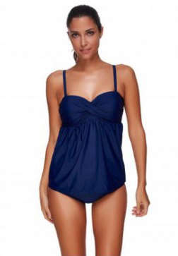 Two-piece Sexy Sling Plain Colour Swimsuit