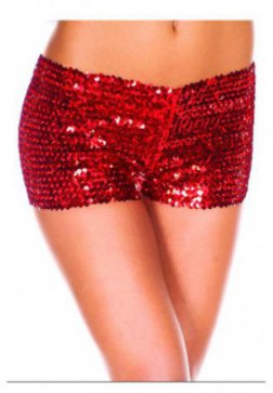 High Waist Sequins Women's Shorts