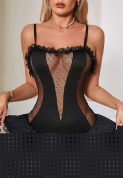 Lainey Ruffled Lace Teddy