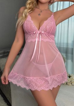 Walk It Off Pink Babydoll Set