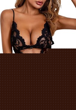 Seductive Black Lace Cut-Out Teddy