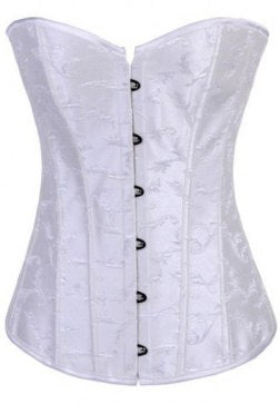 Feather Embroidery Strapless Corset