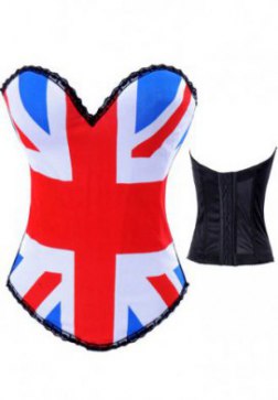 British flag Print Corset