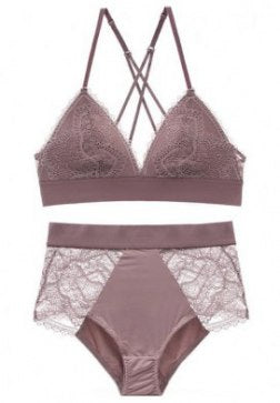 Elegance Lace Racerback Bra set