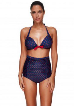 Beach Two Piece Sexy Bikini Backless Bowknot Swimwear Swimsuit