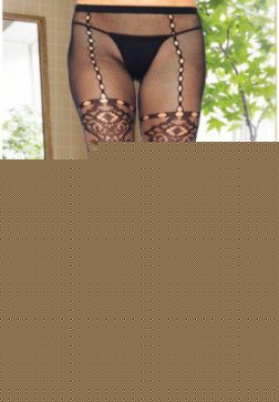 Pantyhose With Keyhole And Floral Lace