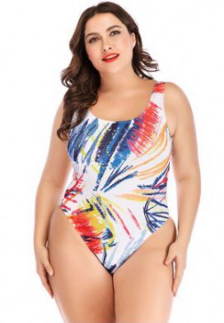 Plus Size Geometric Bikini Set