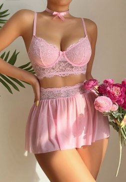 Sweet Desires Lace Bra Set