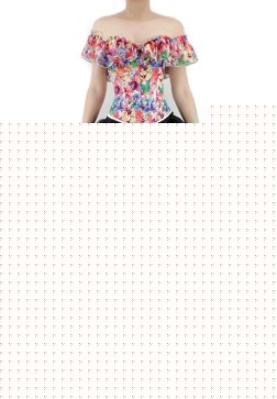 Ruffled Puff Sleeves Vintage Corset With High Low Skirt