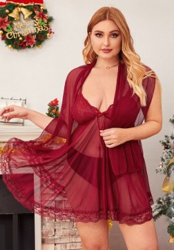Plus Size Dangerous Flirt Babydoll Set