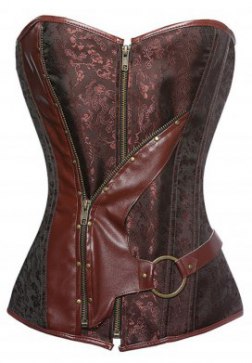 Stylish Streampunk Faux Leather Corset