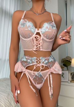 Longline Lace Bra Set