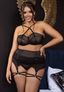 Plus Size Be Your Favorite Mesh 3 Piece Set