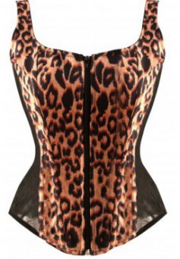 Burlesque Sexy Tights Leopard Animal Print Corset