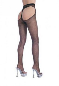 Sexy Fishnet Open Back Pantyhose