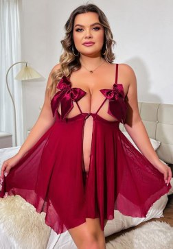 Plus Size Wanna Fall In Love Lace Babydoll