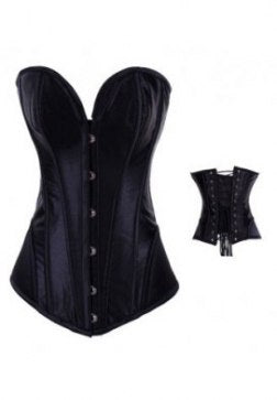 Long Line Satin Overbust Corset
