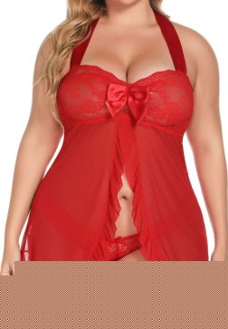 Plus Size Dangerous Flirt Babydoll Set