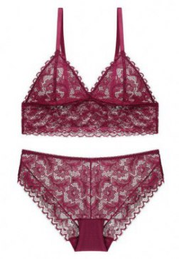 Sheer Lace Bralette Set