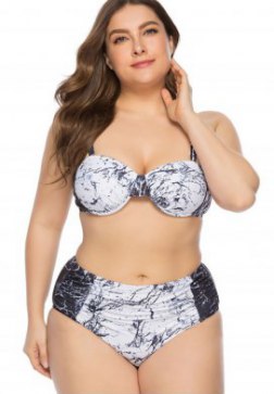 Plus Size Underwire Two Piece Swimsuit