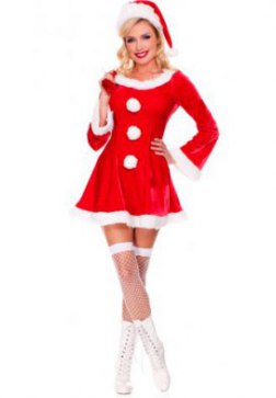 Long-sleeve Christmas Mini Dress