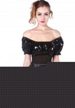 Sexy Faux Leather Metallic Skirt