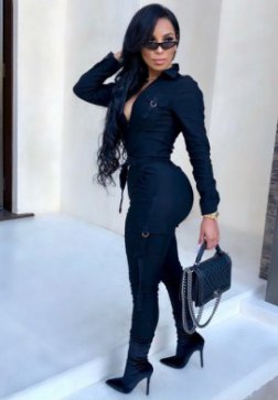 Women's Sexy Long Sleeve High Waisted Jumpsuits Rompers