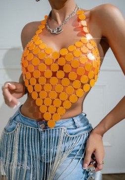 Happy Dance Sequin Cropped Top