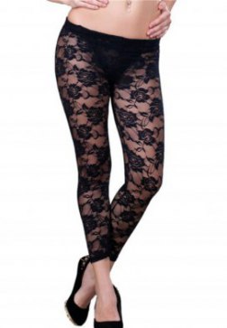 Sexy Rose Floral Lace Tights Leggings Slim Pants