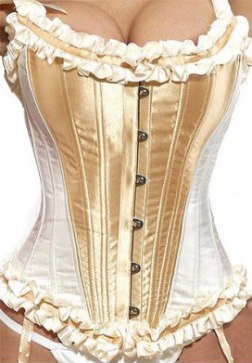 Debutante Tie Strap and Steel Boned Burlesque Corset