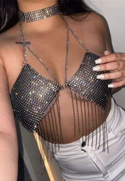 Daniella Embellished Cropped Top