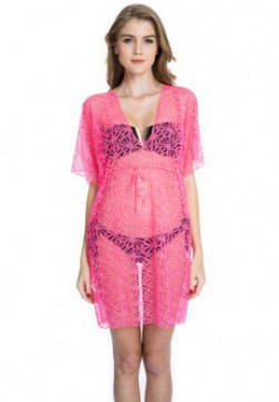 Rose Floral Crochet Detail Beachwear