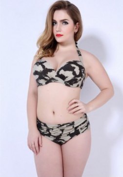 Plus Size Halter Underwire Bikini