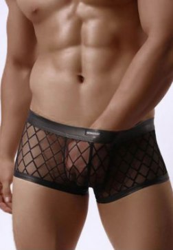 Mens Don't Say A Peep Black Hipster Panty