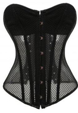 Classical Fishnet Mesh Overbust Corset