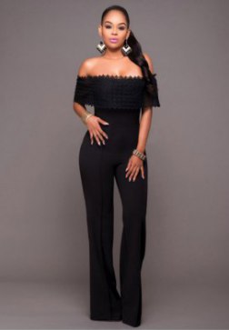 Eyelet Top Strapless Jumpsuit