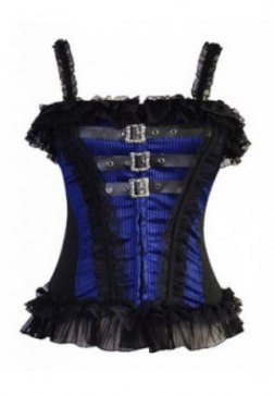Lace Trim Buckle Straps Bustier