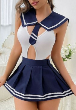 Women Lingerie Play Costume Schoolgirl Outfit