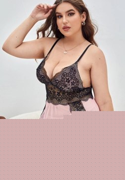 Plus Size Lovers Forever Lace Babydoll